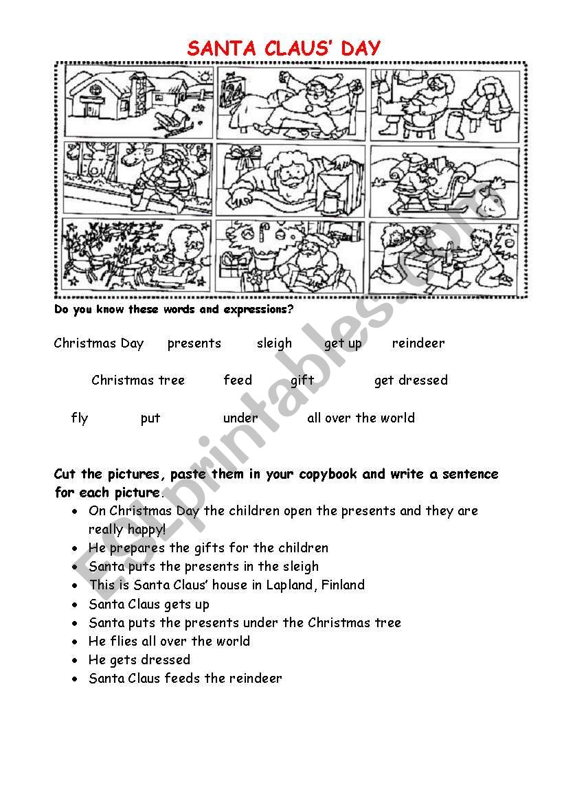 SANTA CLAUS DAY worksheet