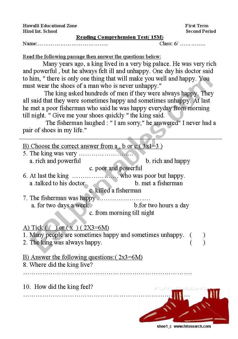 The poor man worksheet