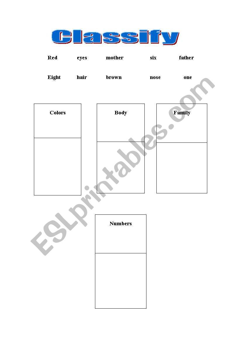 vocabulary worksheet