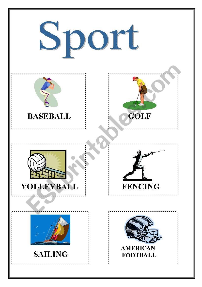 Sport worksheet
