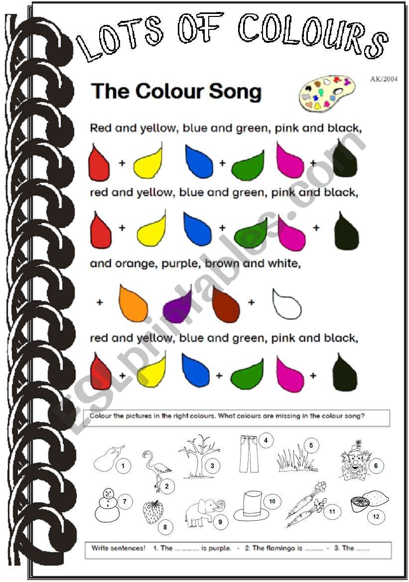 Lots of Colours worksheet