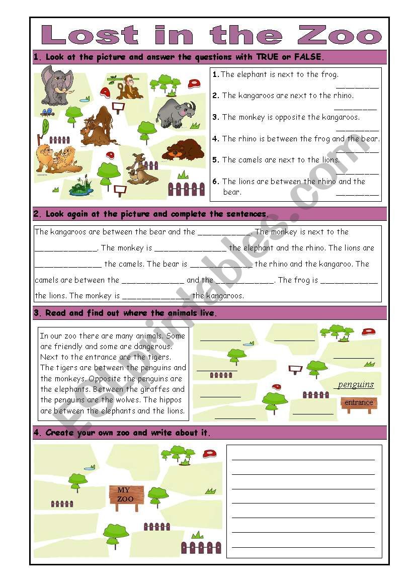 Lost in the Zoo: Basic Prepositions