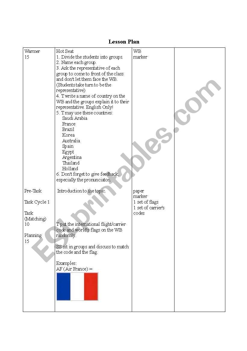 Countries & Nationalities worksheet