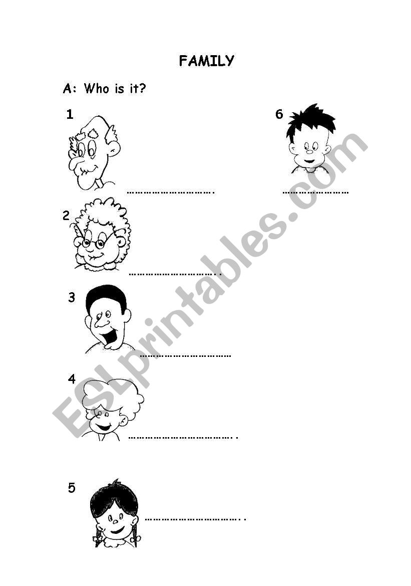 family worksheet