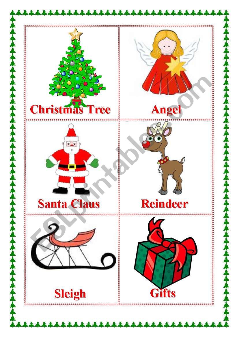 Christmas Vocabulary Flashcards