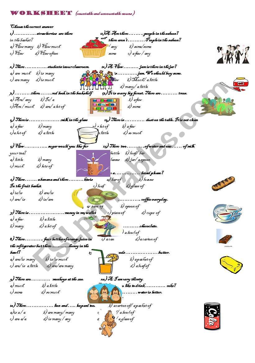 HOW MUCH HOW MANY? worksheet