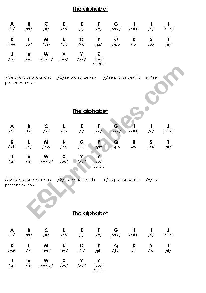 the alphabet worksheet