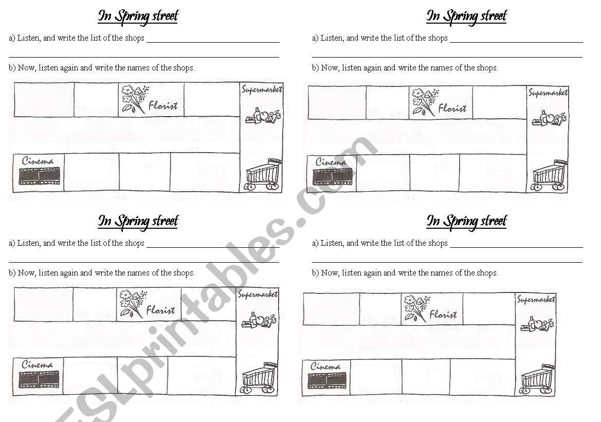 In Spring Street worksheet