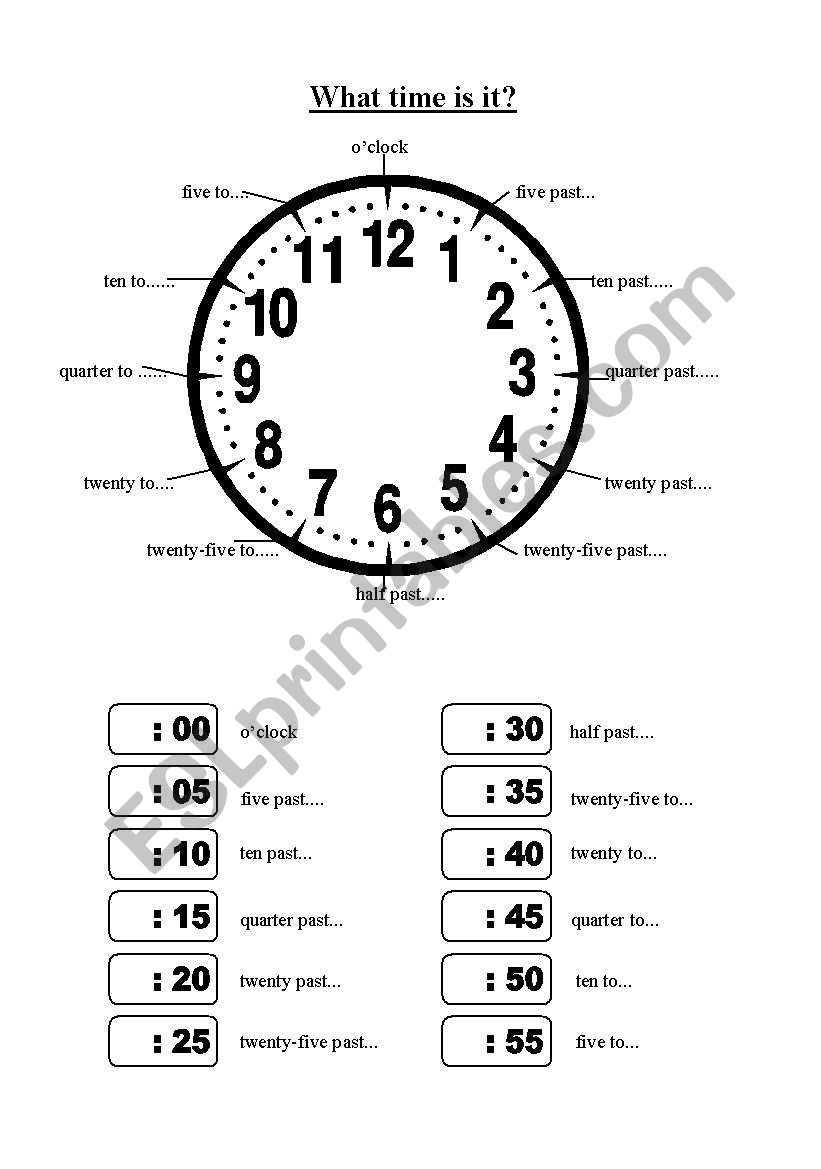 HOURS worksheet