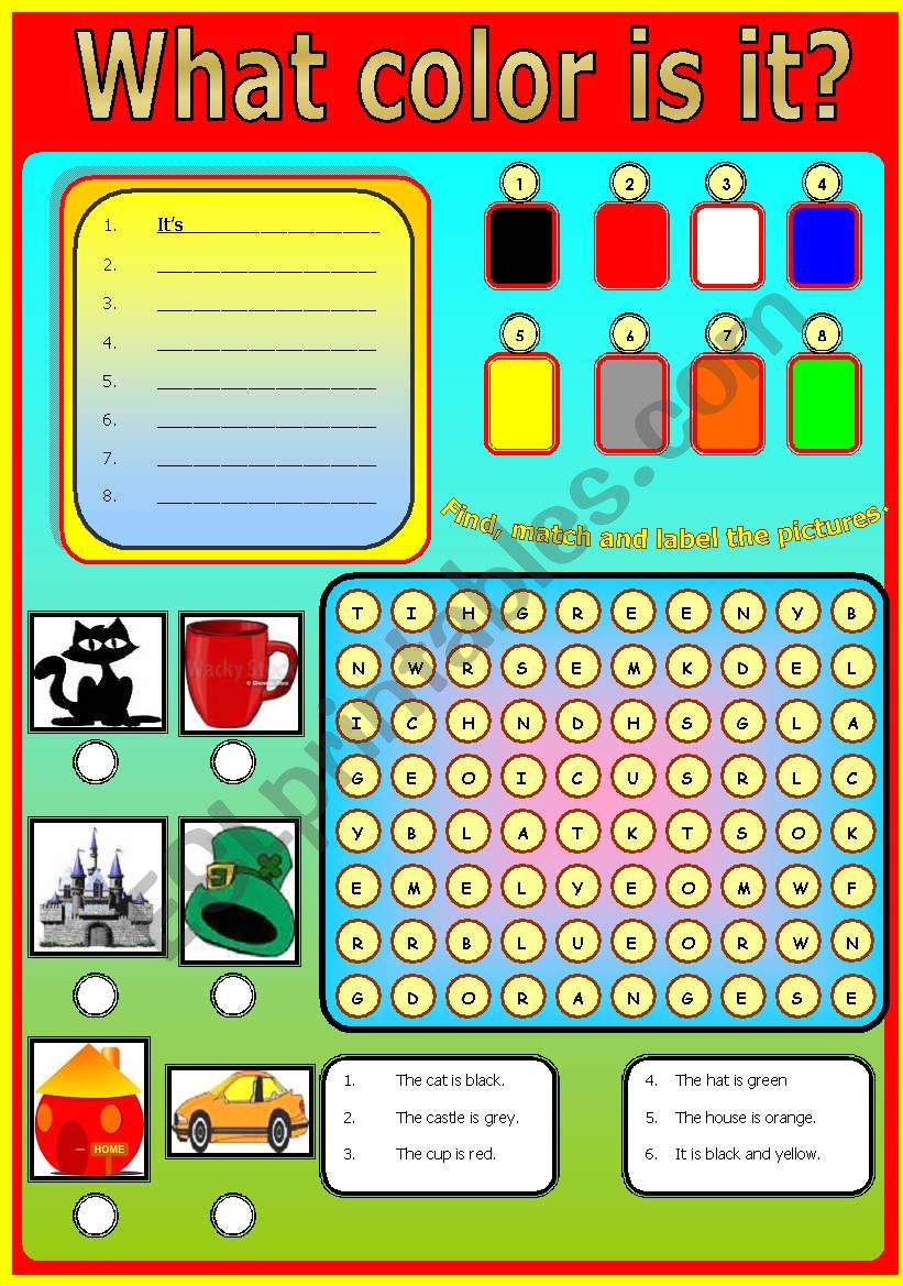 Colors  worksheet