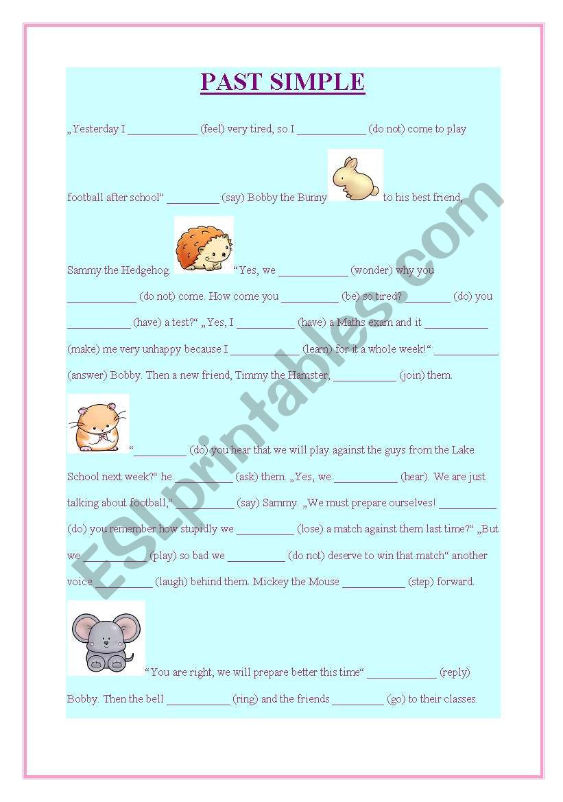 past simple exercise worksheet