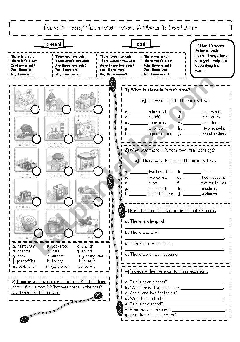There is/are - There was/were worksheet