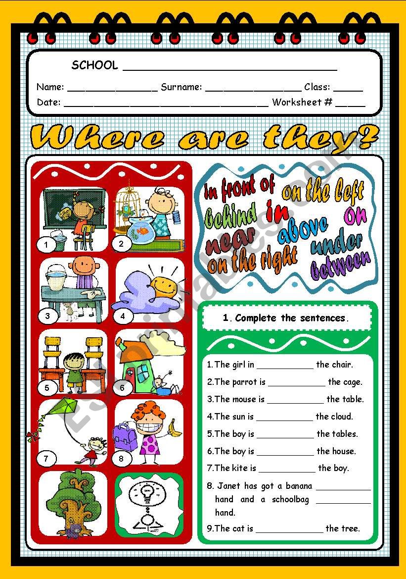 WHERE ARE THEY? - PLACE PREPOSITIONS WS