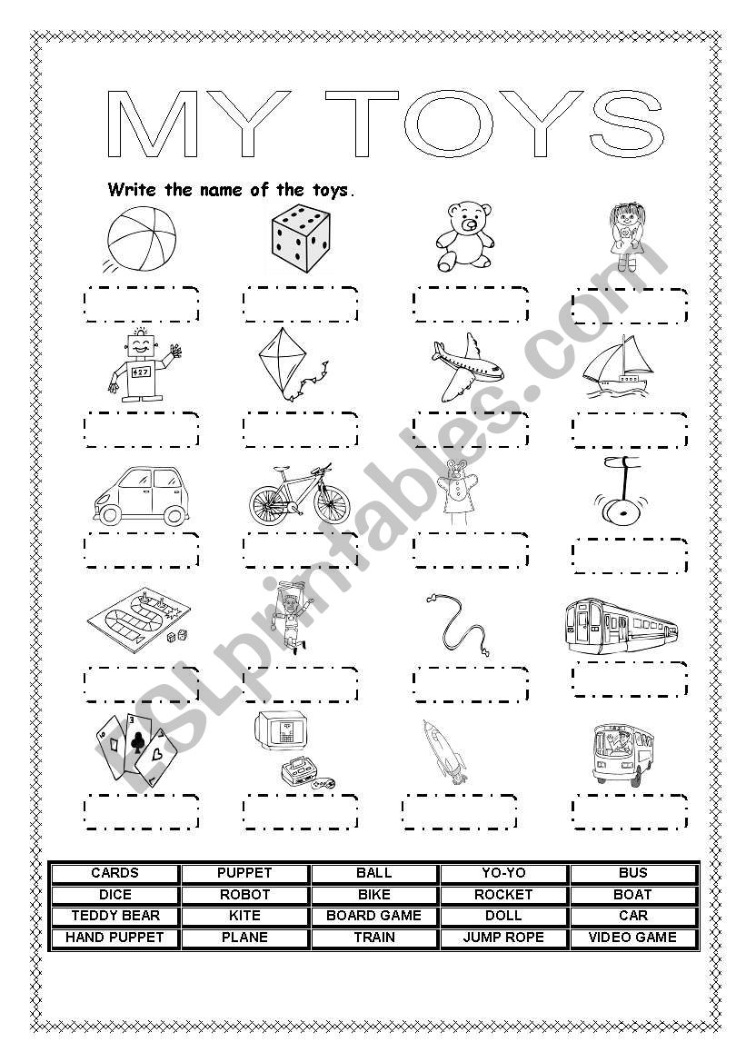 MY TOYS worksheet