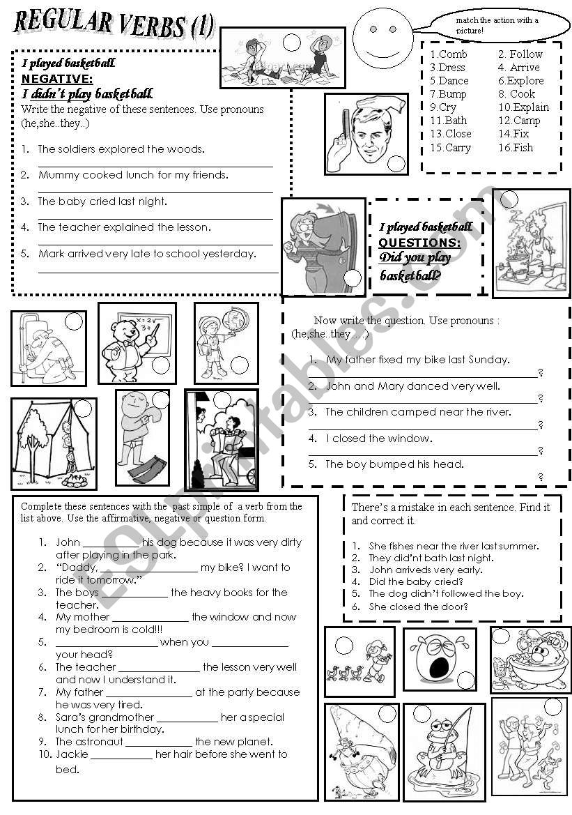 REGULAR VERBS worksheet