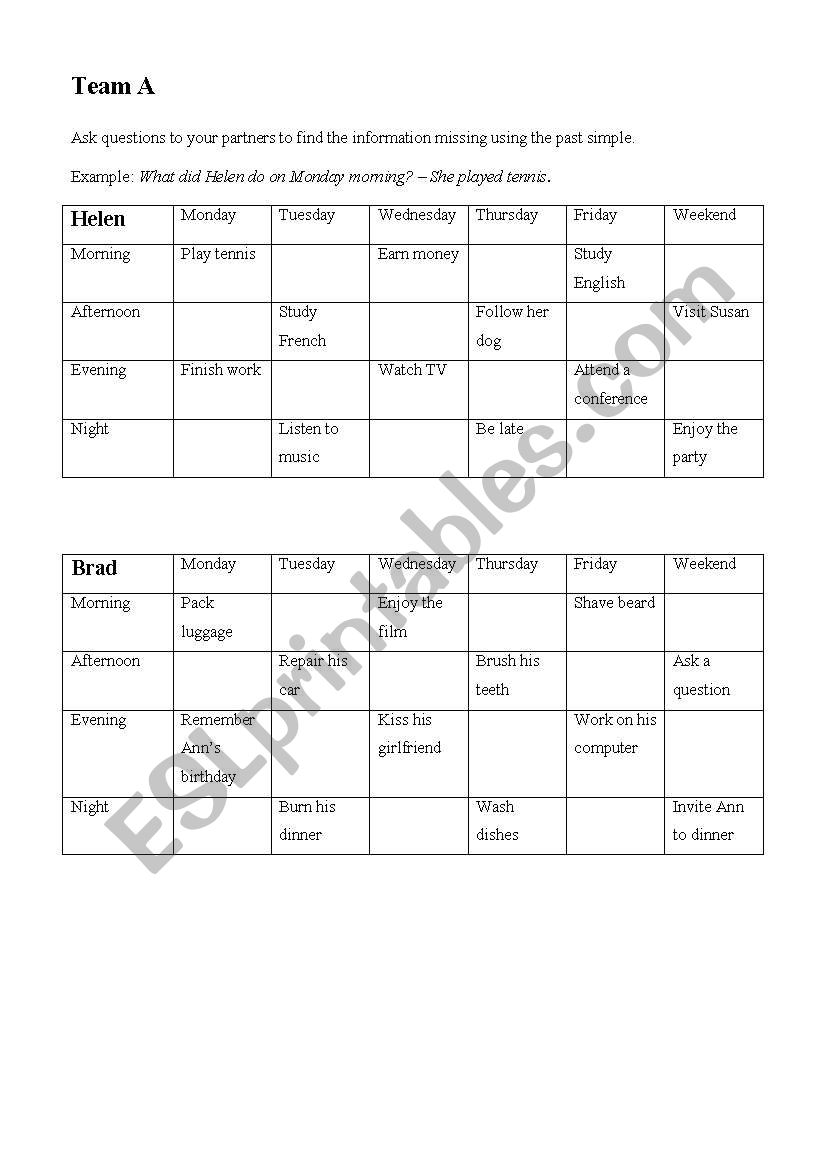 Past Simple Regular Verbs worksheet