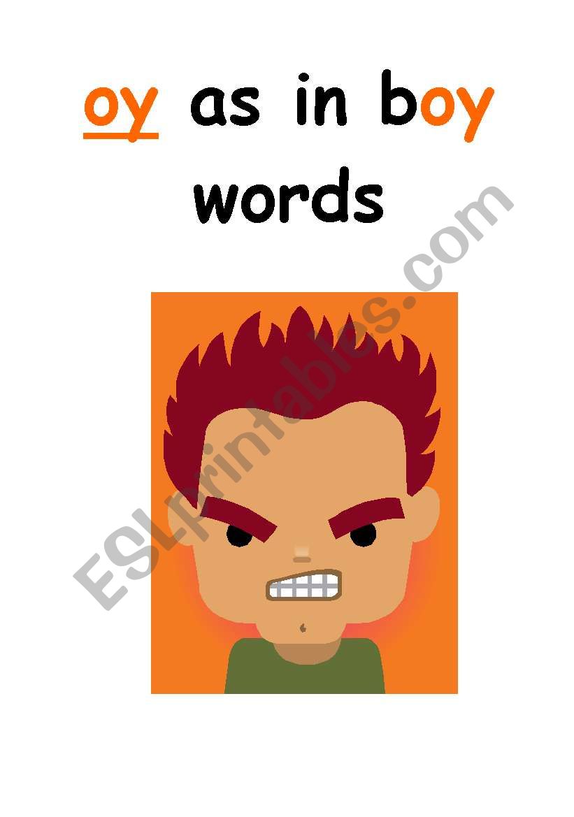 phonics oy as in boy worksheet