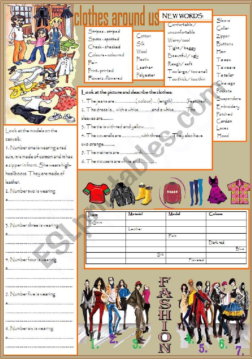 Clothes around us worksheet