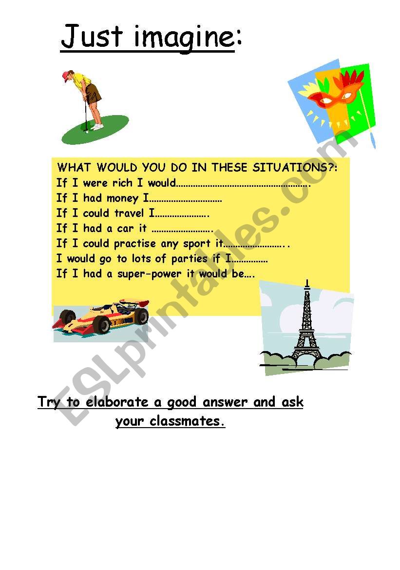 What would you do if....? (2nd type of conditional practice)