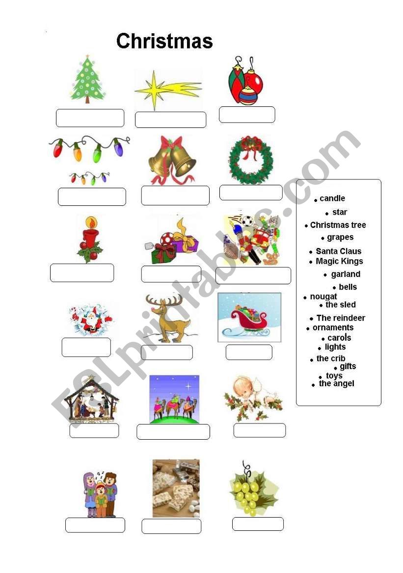 christmas worksheet