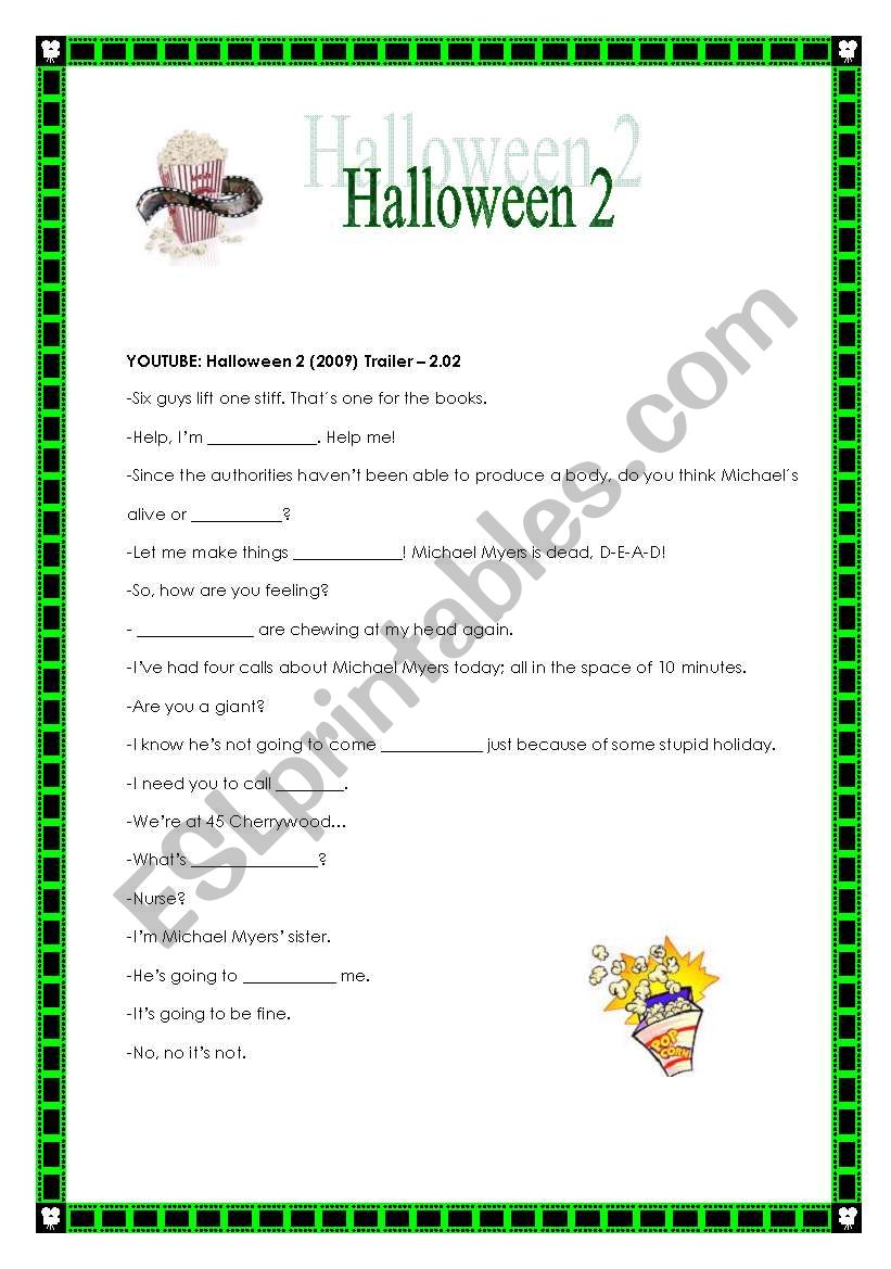 Halloween 2 Movie trailer Preview (2/3)