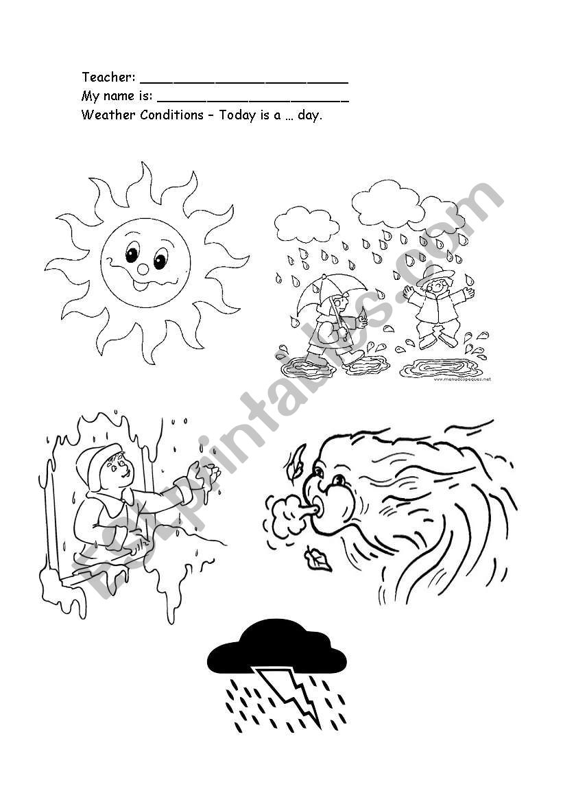 Weather Conditions worksheet