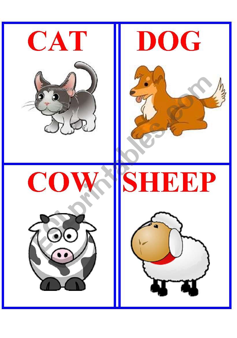 Animals 4 worksheet