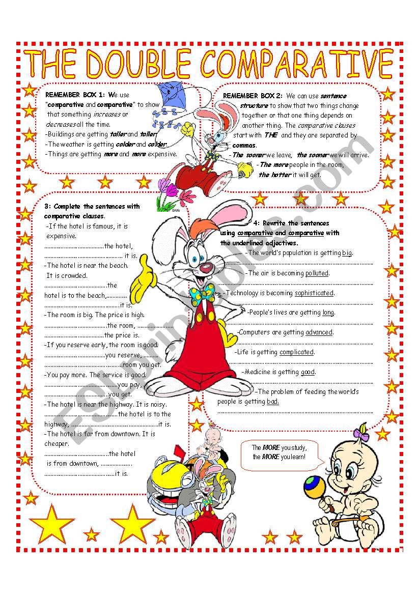 THE DOUBLE COMPARATIVE - Easy Grammar Reference + Practice - LOWER INTERMEDIATE