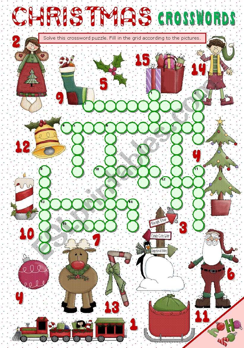 CHRISTMAS CROSSWORDS worksheet