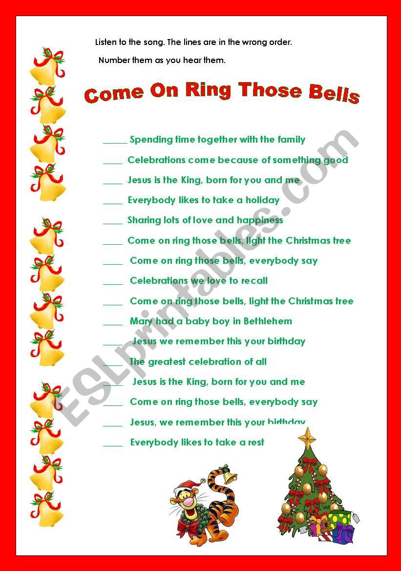 Come On, Ring Those Bells worksheet