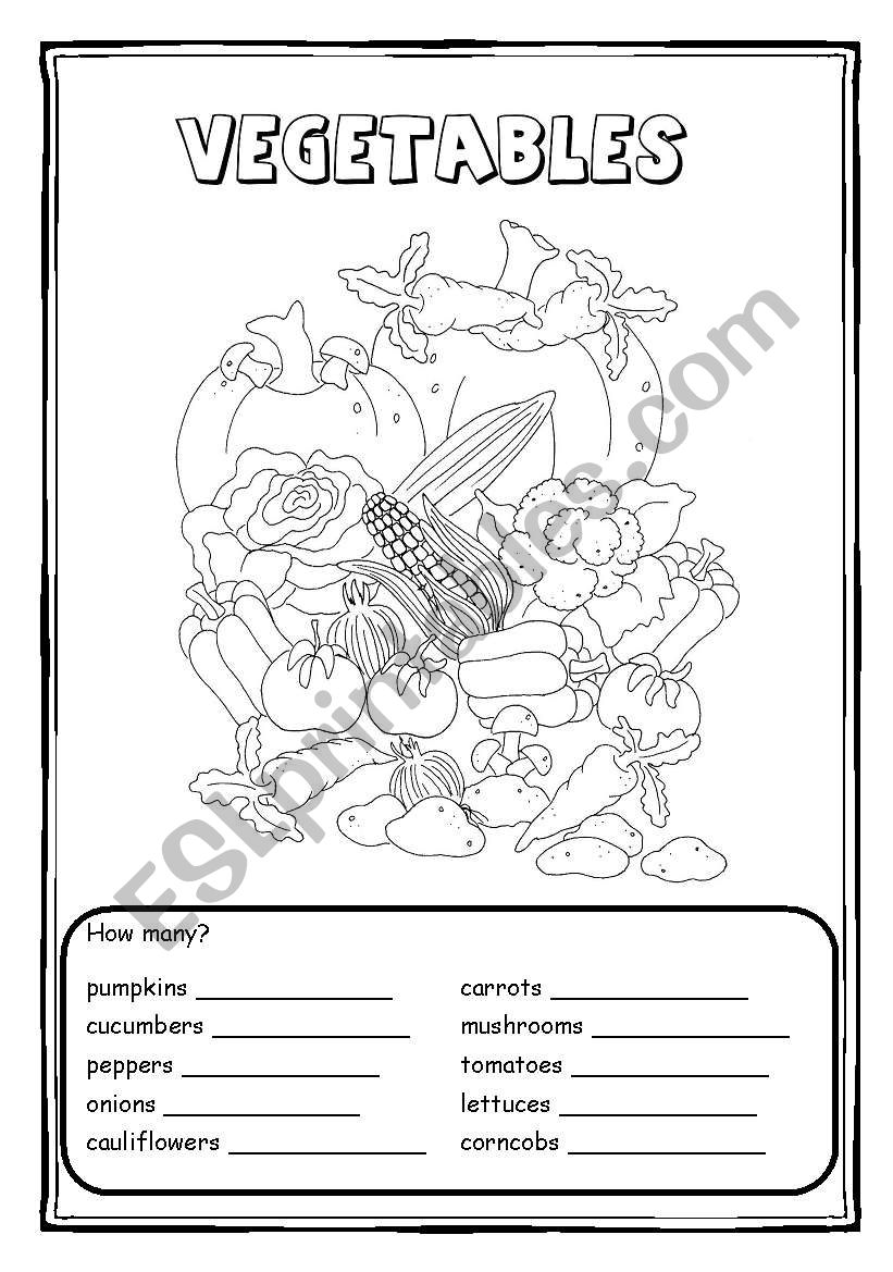 Vegetables  worksheet