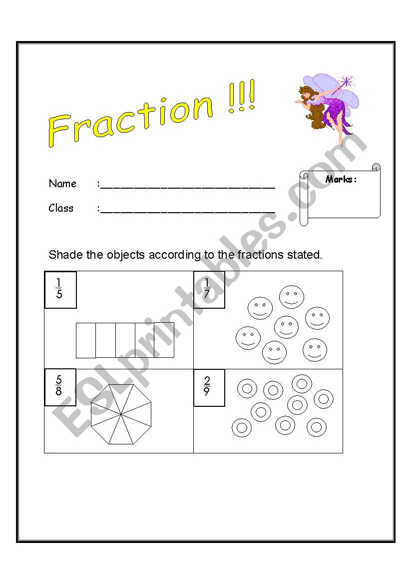 Fraction worksheet