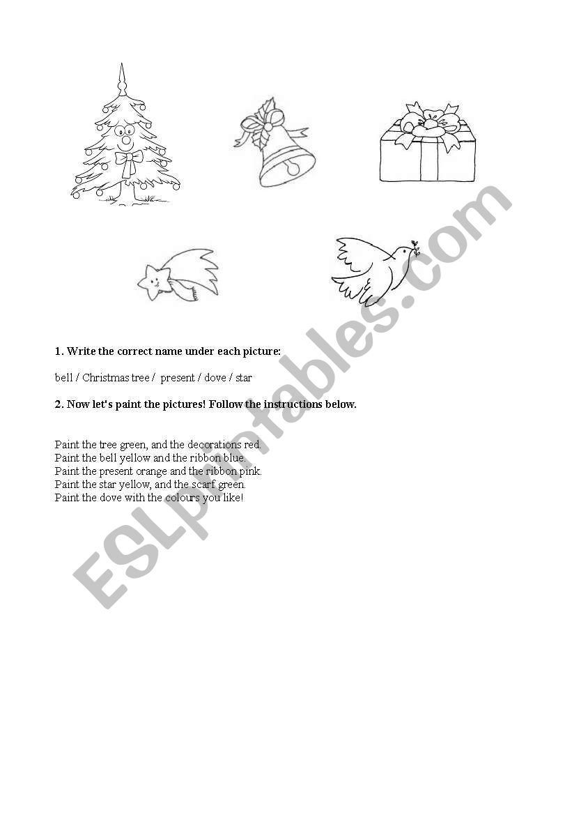 Christmas exercises! worksheet