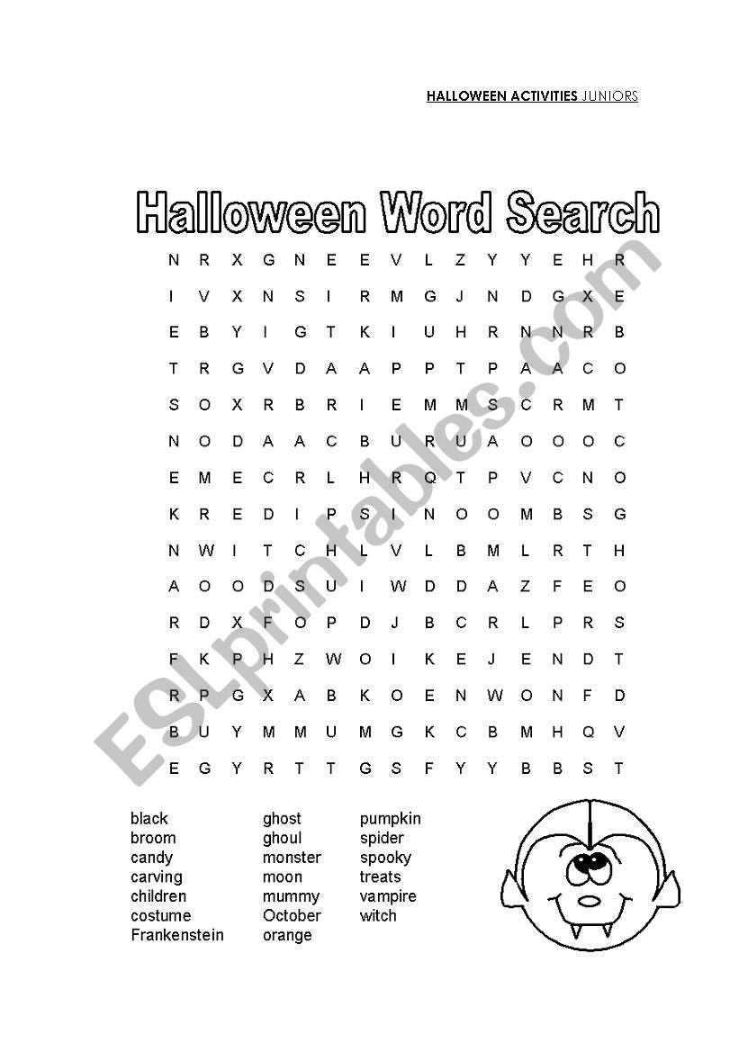 Halloween Crossword worksheet