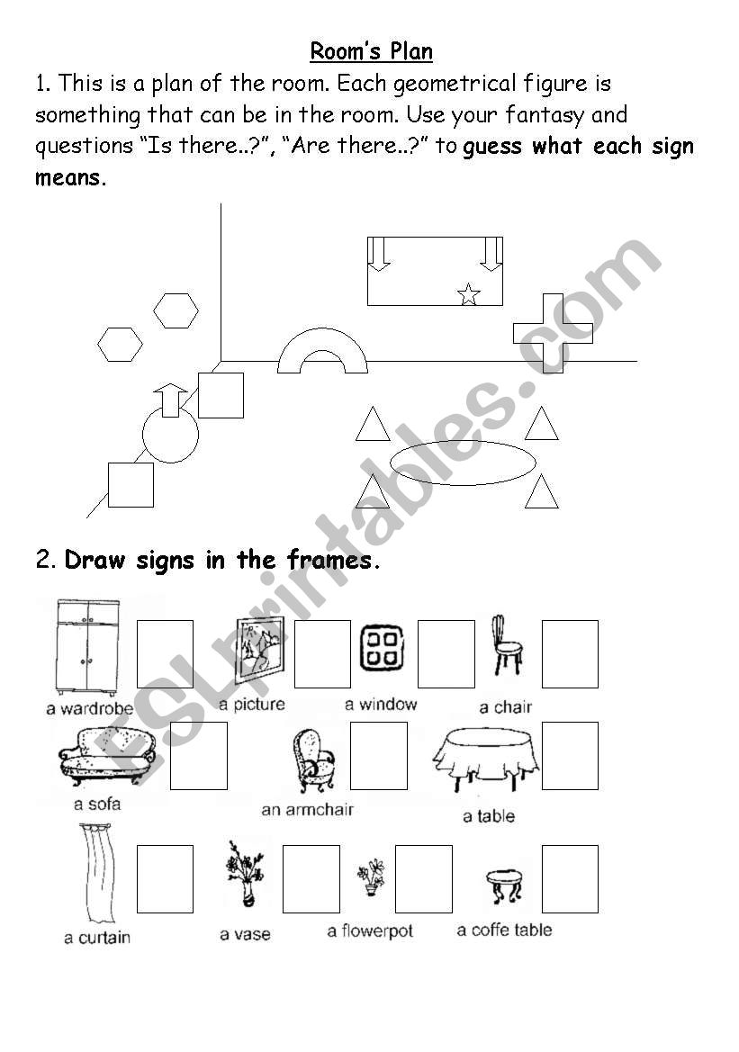 GAME rooms plan worksheet