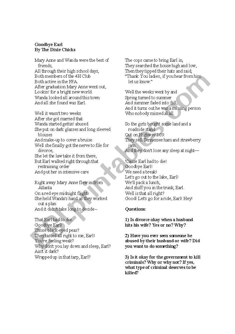 Discussing Family Problems worksheet