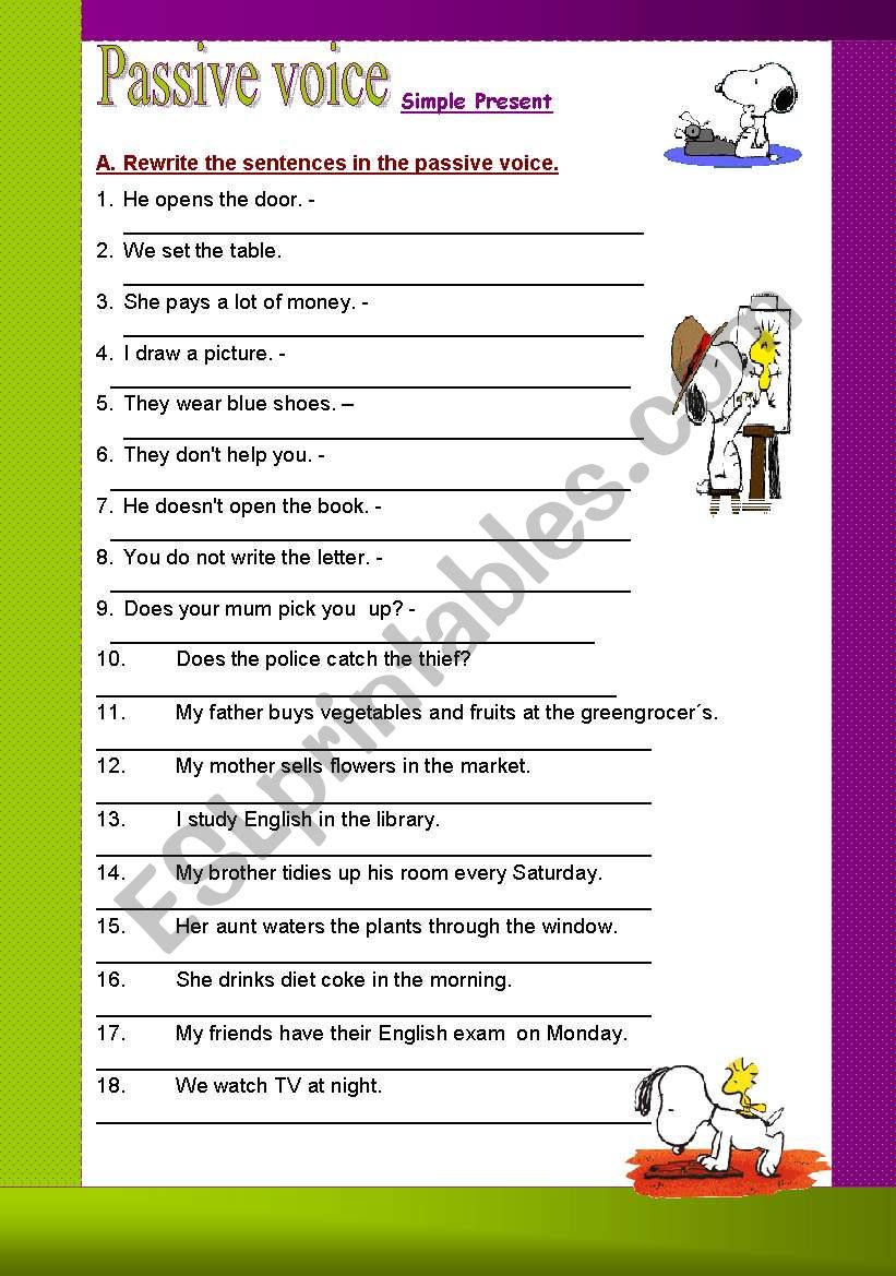 passive-voice-simple-present-exercises-esl-worksheet-by-seni