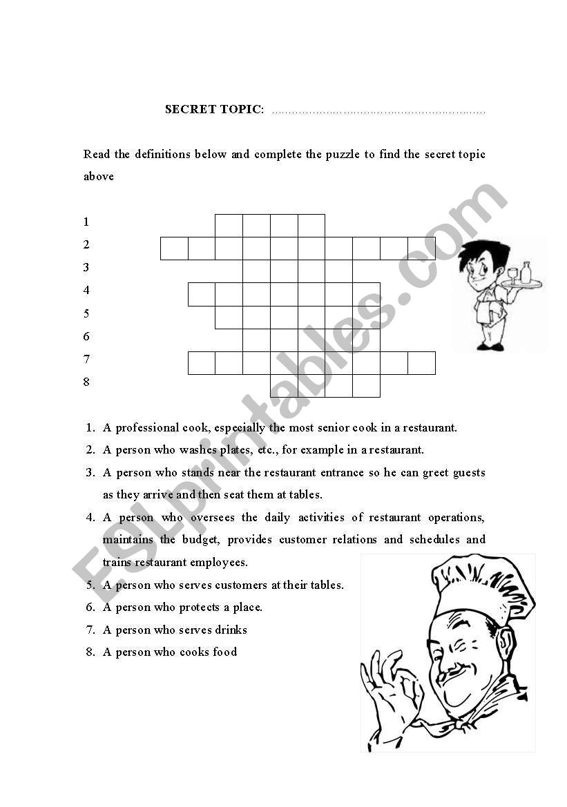 jobs worksheet