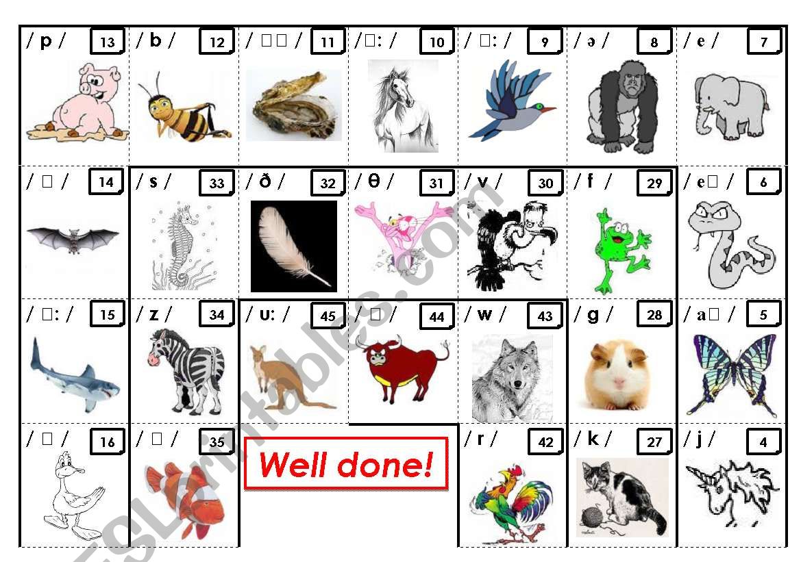 animals and phonetics - a game PAGE 1