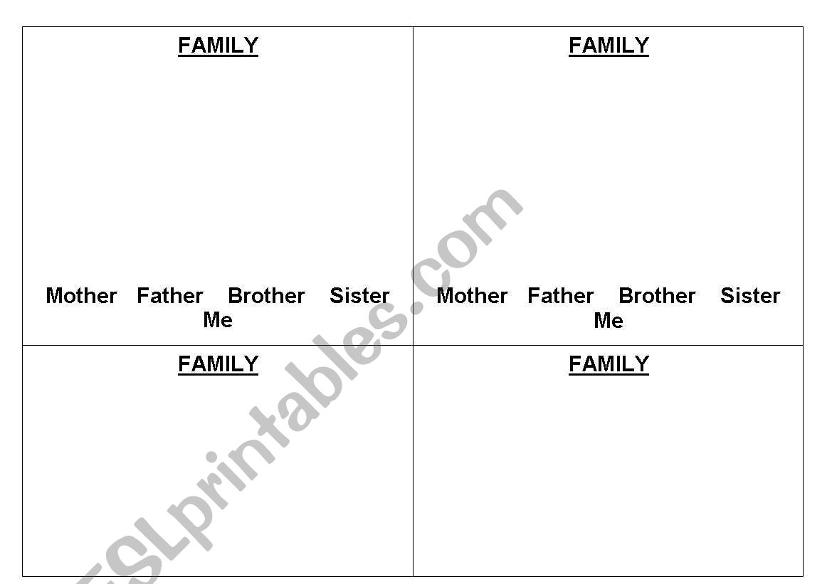 my family worksheet