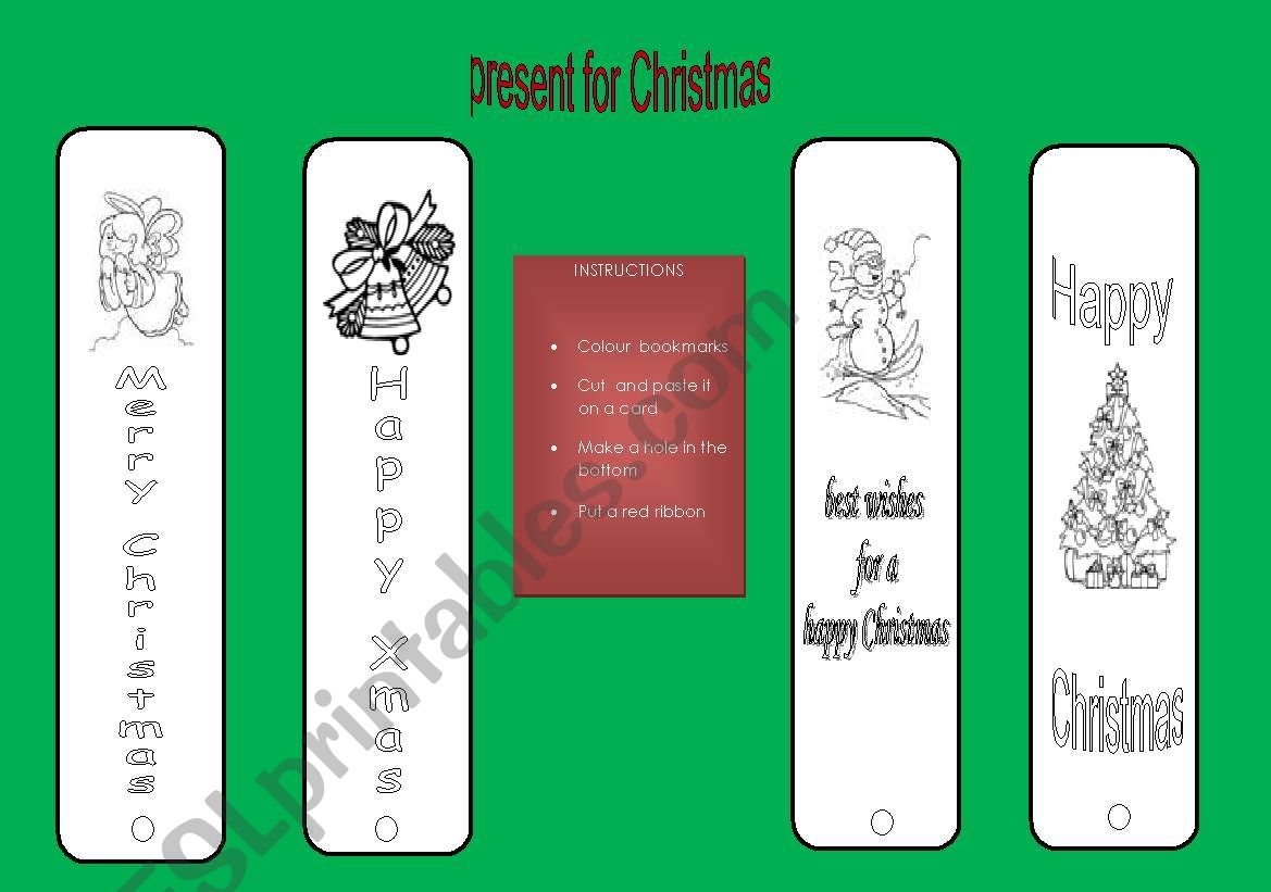 a present for Christmas worksheet