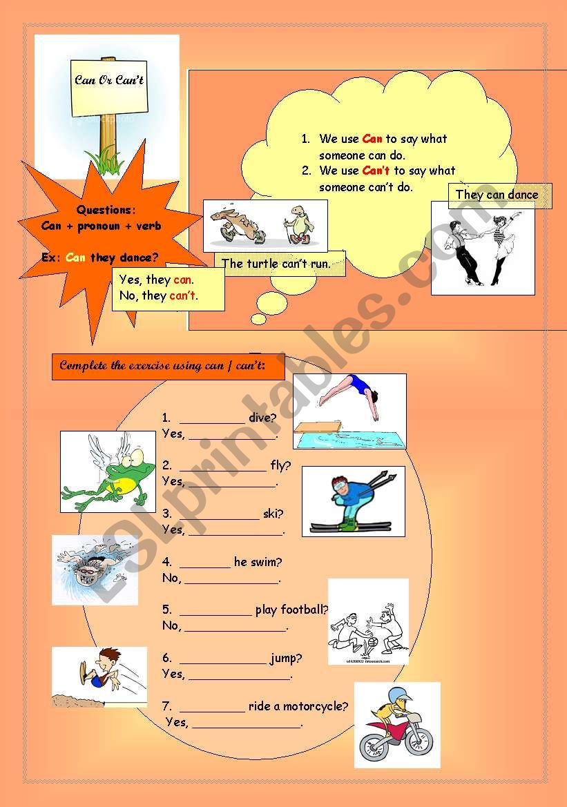 can and cant worksheet