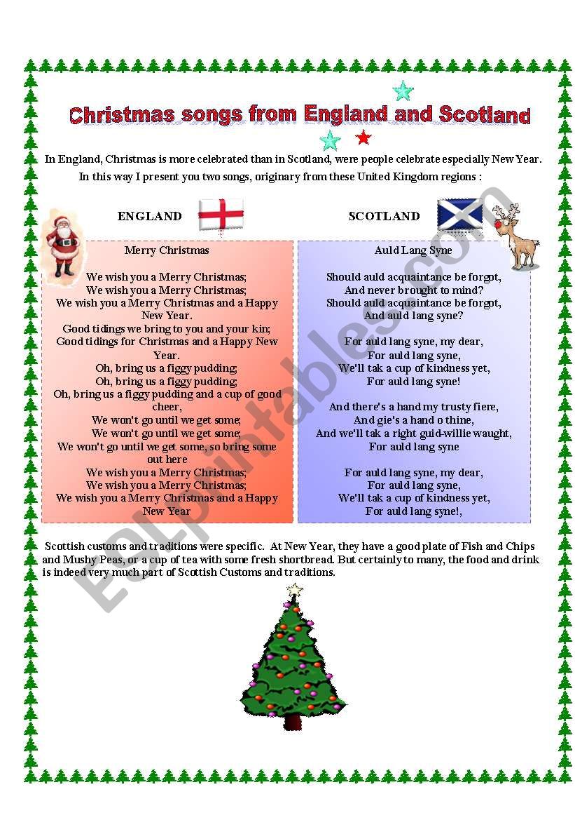 Christmas songs from England and Scotland