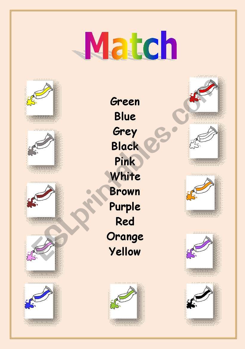 colours worksheet