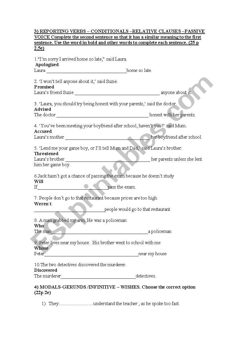 fce exercises worksheet