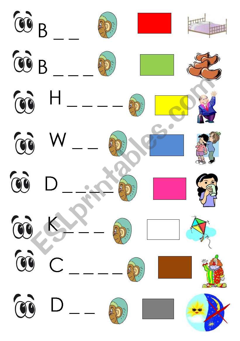 Word puzzles! worksheet