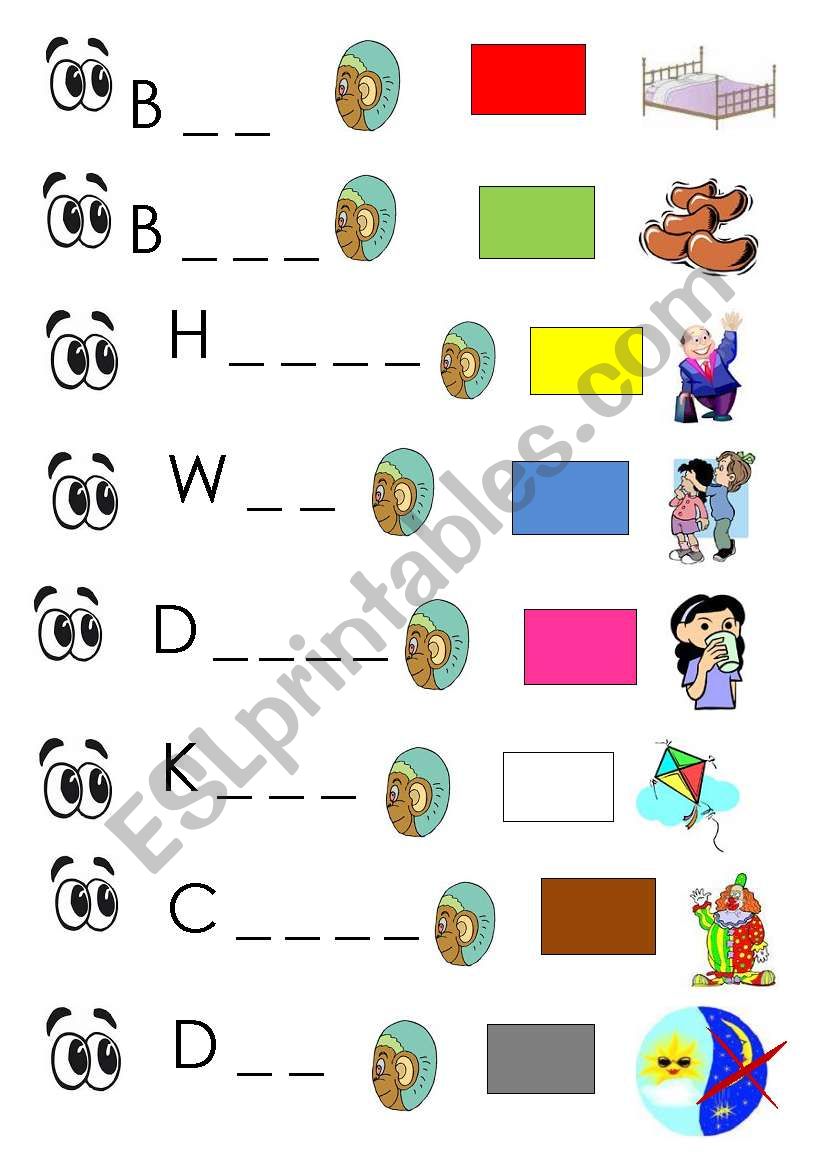 Word puzzles! worksheet