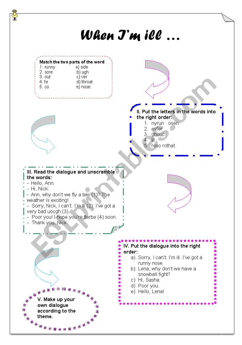 When Im ill... worksheet