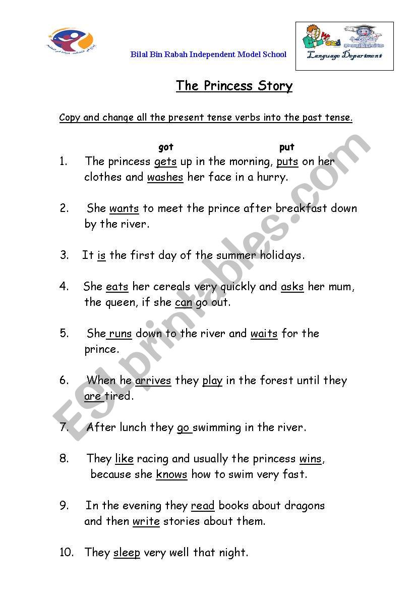 princess_past worksheet