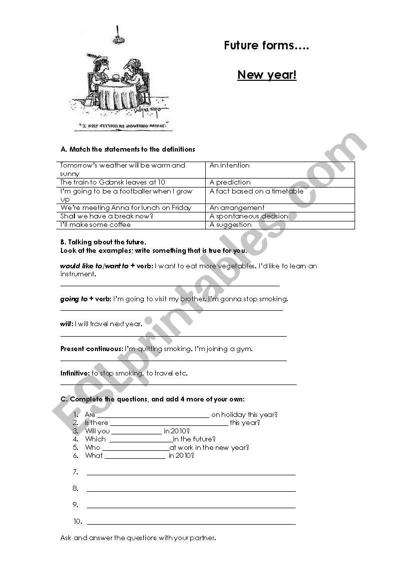 Future Forms worksheet